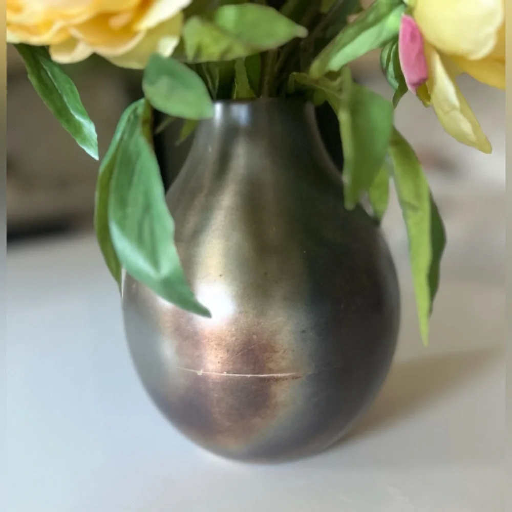 Crate and Barrel Metallic Vase
